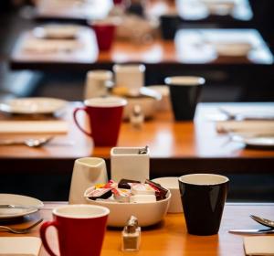 Tables in restaurant