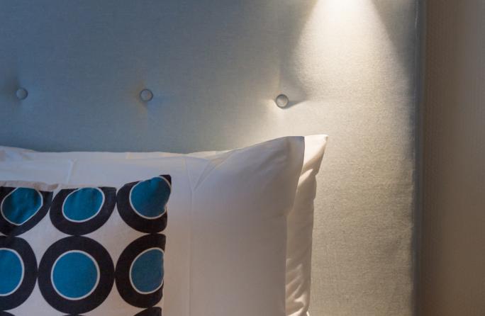 Headboard and Light